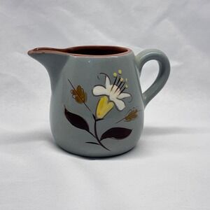 Stangl Pottery Creamer Golden Harvest Blue Gray Floral Vintage MCM Farmhouse